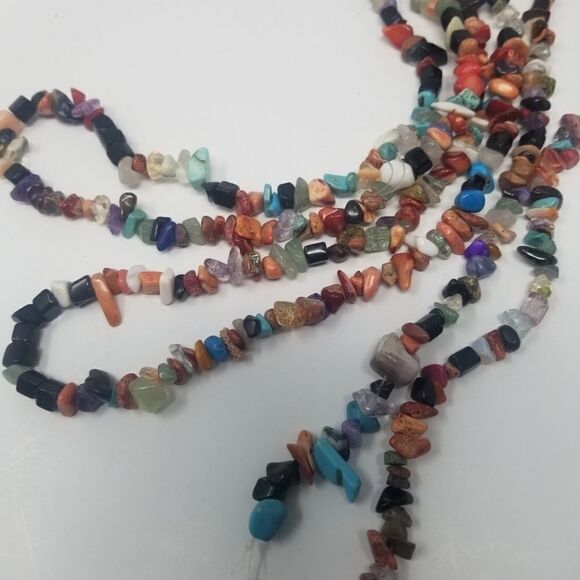 One Strand Assorted Agate Chips - Picture 4 of 5